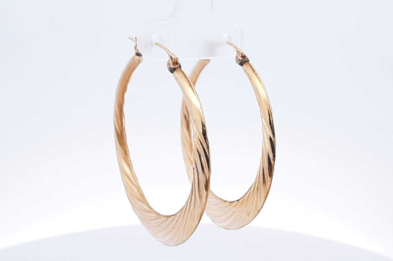 10k Yellow Gold Hoop Earrings 3.9 Grams Eb1024sxsa