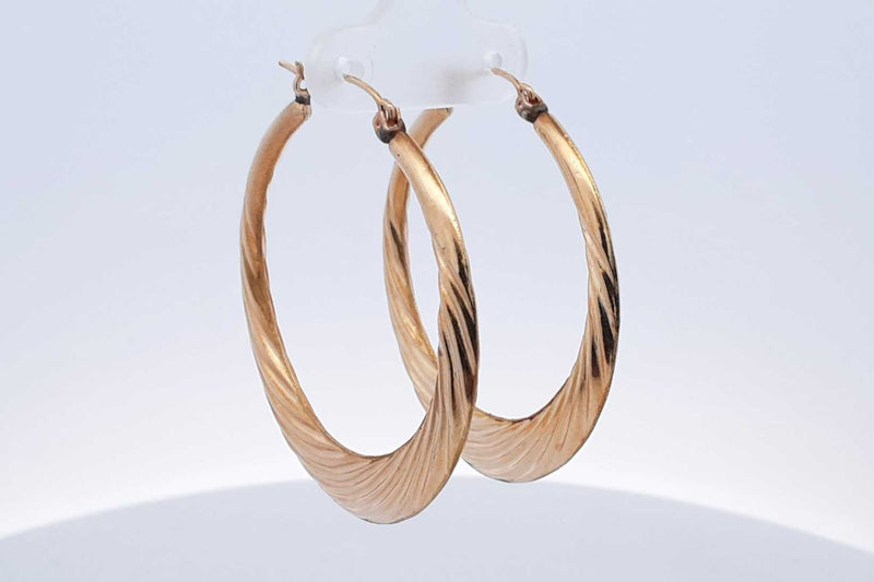 10k Yellow Gold Hoop Earrings 3.9 Grams Eb1024sxsa