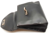 Salvatore Ferragamo Gancini Black Leather Flap Top Handle Bag Eb0922lrxde