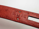Hermes Birkin 30cm Brique Red Ostrich Palladium Hardware Handbag Do0626lrxzxde