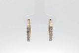 0.36cttw Diamond Hoop Earrings In 14k Yellow Gold 2.6 Grams Eb0926orxsa