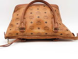 Mcm Cognac Visetos Logo Tote Bag Beige Aa0826lzxsa