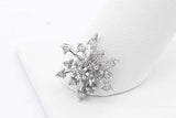 0.19cttw Diamond Snowflake 10k White Gold Pendant 1.6 Grams Eb0426pxsa