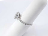 0.26 Cttw Diamond & 10k White Gold Halo Ring 2.7 Grams Size 6.75 Fw1025oxrdu