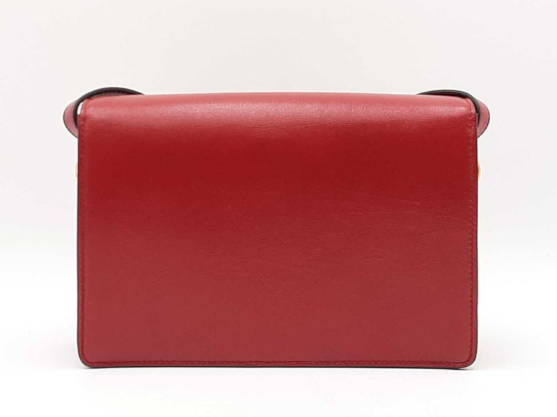 Gucci Torchon Ring Small Shoulder Bag In Cherry Red Grained Leather Fw1125rxzsa