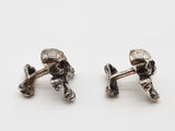 King Baby 0.925 Sterling Silver Skull Crossbones Garnet Cuff Links Do0526cxde