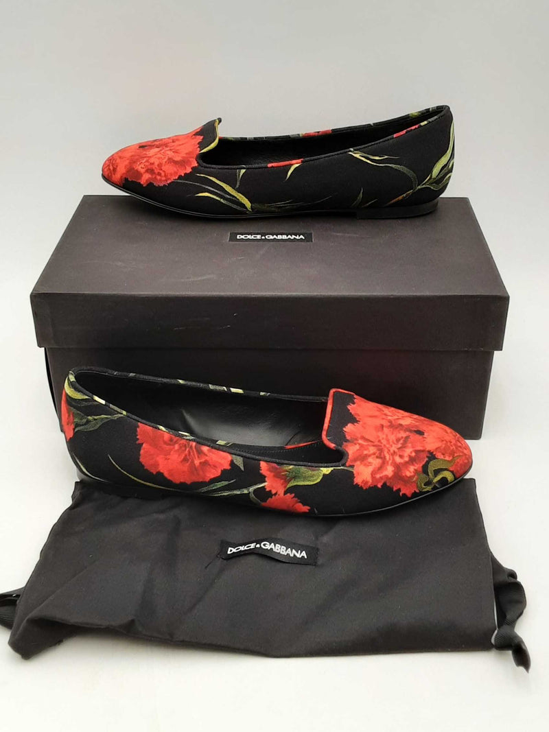 Dolce & Gabbana Floral Print Ballet Flats Size 39 Eb0924exsa