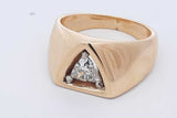 1.0ctw Trillion Cut Diamond Ring 14k Yellow Gold 18.5g Size 11.25 Eb0426wxxzdu