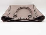 Michael Kors Studded Saffiano Tote Gray Handbag Aa0826wzsa