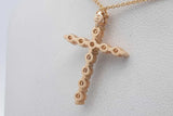 0.55cttw Lab Grown Diamond Cross Pendant Necklace 14k Yellow Gold Eb0326rxzsa