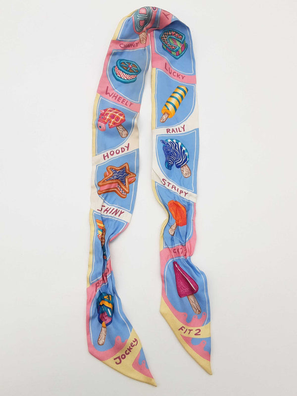 Hermes Twilly Funny Ice Cream Silk Scarf Do1125crde