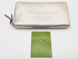 Kate Spade Larchmont Avenue Logo Metallic Silver Leather Wallet Do0425orde