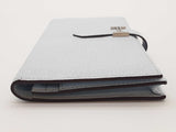 Hermes Bearn Soufflet Bleu Brume Blue Chevre Mysore Palladium Wallet Do1025cxzde