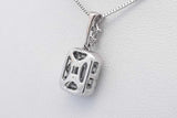 0.48cttw Diamond 14k White Gold Pendant Necklace 2.7 Grams 19.5 Inch Eb0326orxdu