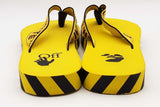 Off-white Industrial Logo Flip Flops In Yellow Size 43 Eb0826lxzsa