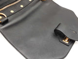 Tom Ford Zipper Strap Black Leather Shoulder Bag Fw0824pcrdu