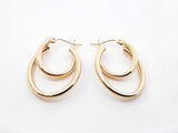 14k Yellow Gold Double Hoop Earrings 4.7 Grams Fw0826pxzdu