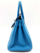 Hermes Birkin 25 Bleu Zanzibar Blue Togo Palladium Handbag Do0825lirxzde