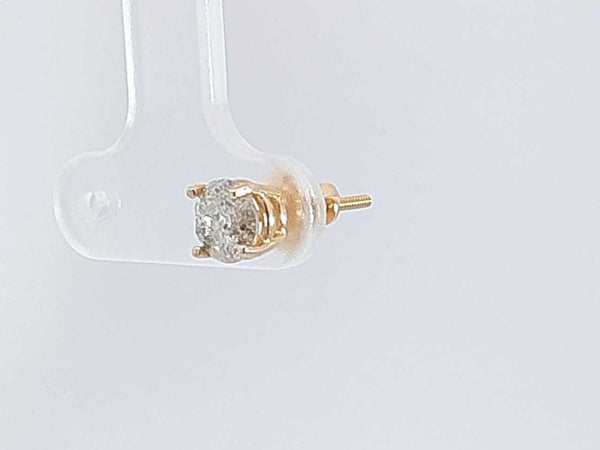 0.64 Cttw Diamond 14k Yellow Gold Single Stud Earring 0.80 Grams Aa0525pxzsa