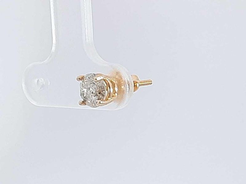 0.64 Cttw Diamond 14k Yellow Gold Single Stud Earring 0.80 Grams Aa0525pxzsa