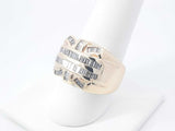0.58 Cttw Diamond Baguette & 14k Yellow Gold Ring 11.7 Grams Size 8 Fw0826ezxdu