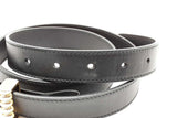 Gucci Black Leather Belt With Torchon Double G Buckle Size 85/34 Eb0726lxzde