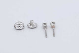 0.2cttw Diamond Stud Screwback Earrings In 14k White Gold 0.7 Grams Eb0626cxdu