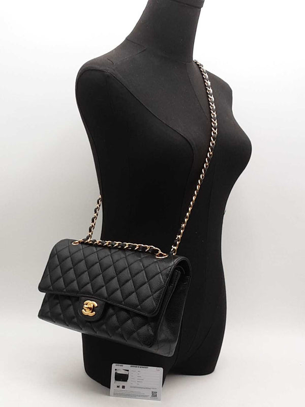 Chanel Medium Quilted Caviar Classic Double Flap Handbag Aa0925irxzsa