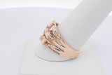 14k Yellow Gold Nugget Ring With Small Diamond 12 Grams Size 10 Eb0326orxsa