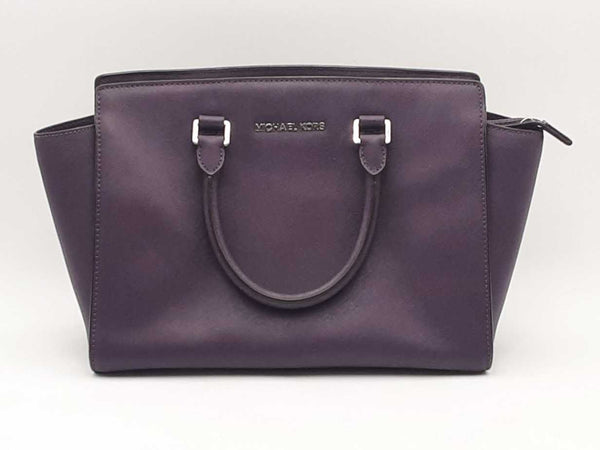 Michael Kors Selma Purple Saffiano Leather Satchel Sd1025wzsa