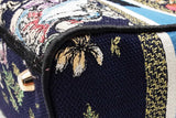 Christian Dior Lady Dior D Lite Embroidered Canvas Top Handle Bag Eb0926loxzsa