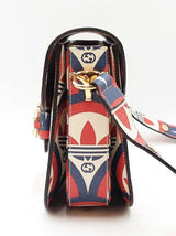 Gucci X Adidas Horsebit 1955 Handbag In Shanghai Trefoil Leather Fw01025izxdu