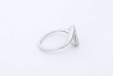 14k White Gold Diamond Peace Sign Ring 3 Grams Size 6.75 Eb0526wxzde