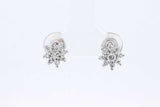 0.52cttw Diamond Stud Earrings In 14k White Gold 1.5 Grams Eb0126lixdu
