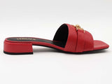 Versace Sandal H.25 Vitello Red Size 40 Aa0926lzxsa