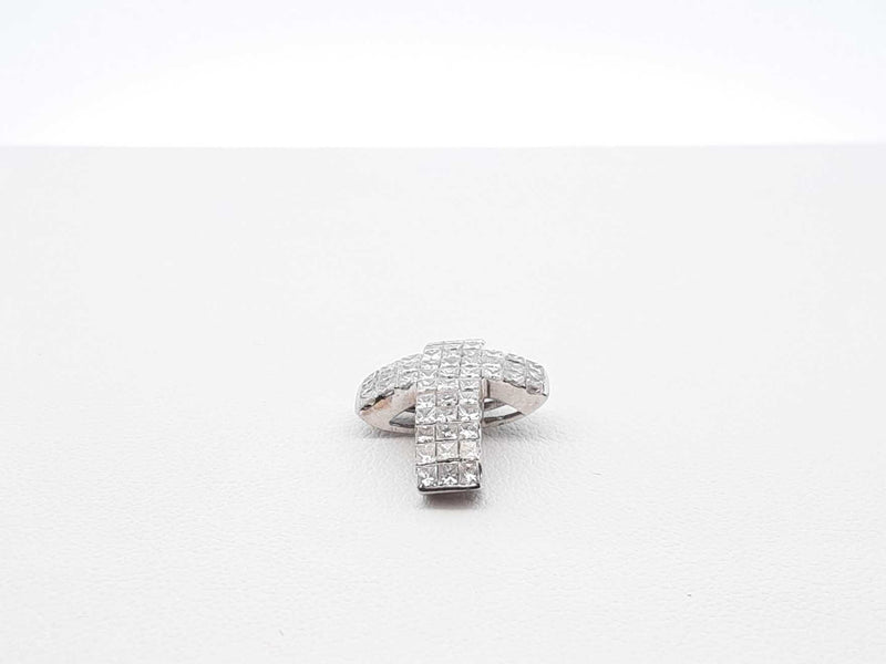 1.62 Cttw Diamond & 14k White Gold Cross Pendant 2.1 Grams Fw0325wprdu