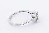 0.26ctw Diamond Ring In 10k White Gold 2.7 Grams Size 6.75 Eb1025oxrdu