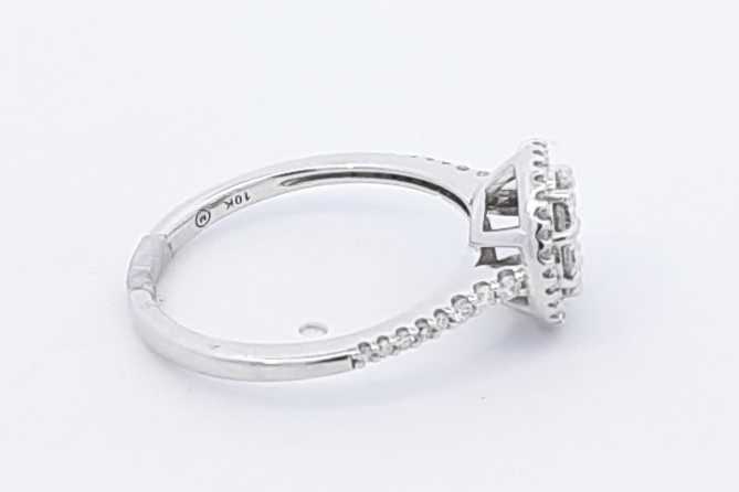 0.26ctw Diamond Ring In 10k White Gold 2.7 Grams Size 6.75 Eb1025oxrdu