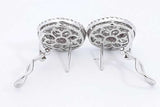 2.92ctw Diamond Stud Omega Back Earrings In 18k White Gold 4.9 Grams Eb1025exzdu