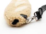 Fendi Baguette Bread Tan Shearling Zipper Crossbody Pouch Bag Do0526ixzde