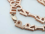 14k Rose Gold Prince Letters Necklace With Diamonds 101g 33 Inch Eb0324lrxxzsa