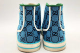 Gucci Tennis 1977 Blue Gg Canvas High Top Sneakers Size 12 Eb0125lirsa