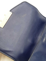 Tory Burch Juliette Mini Top Handle Satchel In Blue Patent Leather Fw0526lxzdu