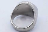 Louis Vuitton Lv Logo Horn Inlay Signet Ring 14.7 Grams Size 9 Eb0726lxzde