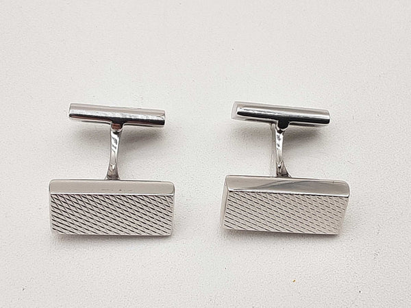 Asprey London 18k White Gold 20.4g Rectanglular Cuff Links Do1224srxde