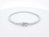 3.55 Ctw Lab Grown Diamond Silver Tennis Bracelet 7.1 Gram 7.25 Inch Fw0325wizdi