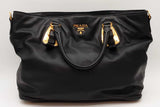Prada Black Leather Phenix Tote Bag Eb1026lerde