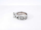 0.65 Ctw Diamond Platinum Skeleton Engagement Ring 13.6 Grams Size 5 Fw1025crxdu