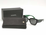 Chanel 6058 Green Sunglasses With Case Aa1026lrzsa