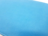 Hermes Azap Bleu Paradis Blue Swift Leather Zippy Wallet Clutch Do0326crxde